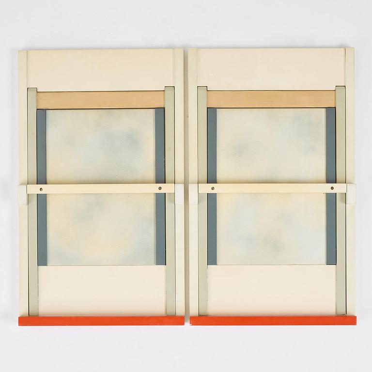 Igor Cronsioe, a pair of "Sudden Seat" folding chairs, Futura Gallery, Stockholm, 1983.