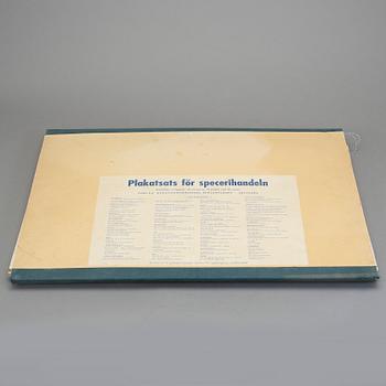 REKLAMAFFISCHER, 34 st, Hakonsköpmännens Reklamtjänst, Västerås, 1900-talets mitt.