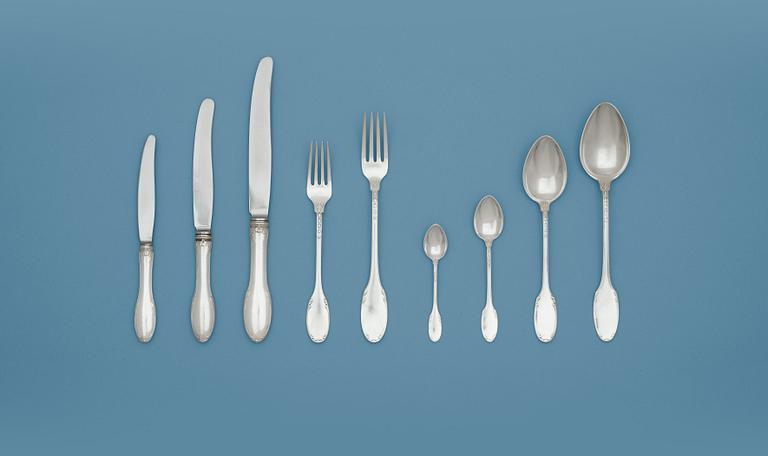A set of 64 pcs of 'Model F' flatware by W.A. Bolin, Stockholm, 1940's.