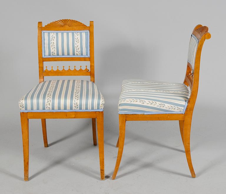 STOLAR, 6 st, empire, 1800-talets första hälft.