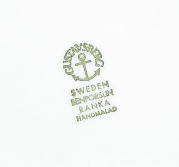 SERVISDELAR, 11 delar, porslin, "Ranka", Stig Lindberg, Gustavsberg, 1900-tal.