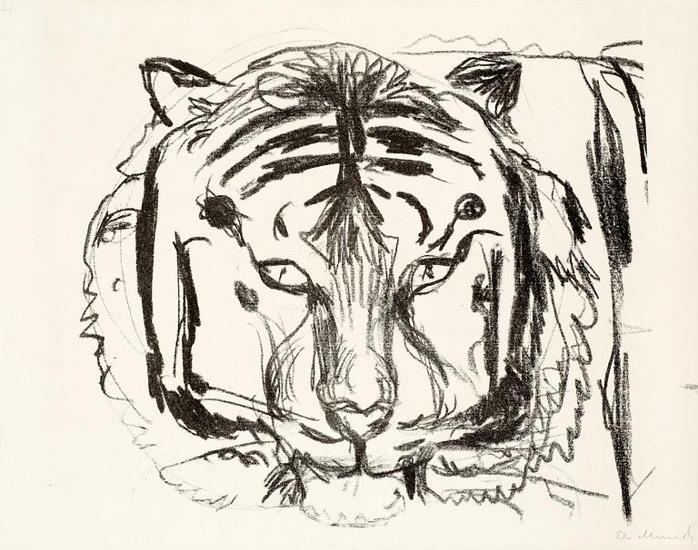 Edvard Munch, "Tiger head II" (Tigerkopf II).