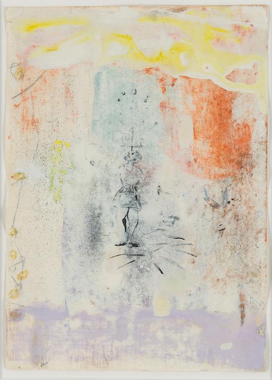 MICHAEL BYRON, Mixed media on paper, signed and dated -89 verso.