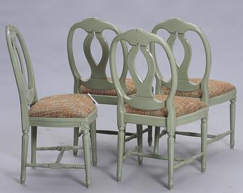 STOLAR, 4 st, gustaviansk stil, 1900-tal.