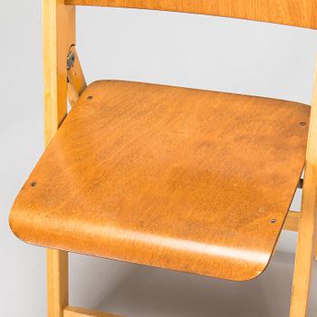 Six 1960s folding chairs for SOK Vaajakosken tehtaat.