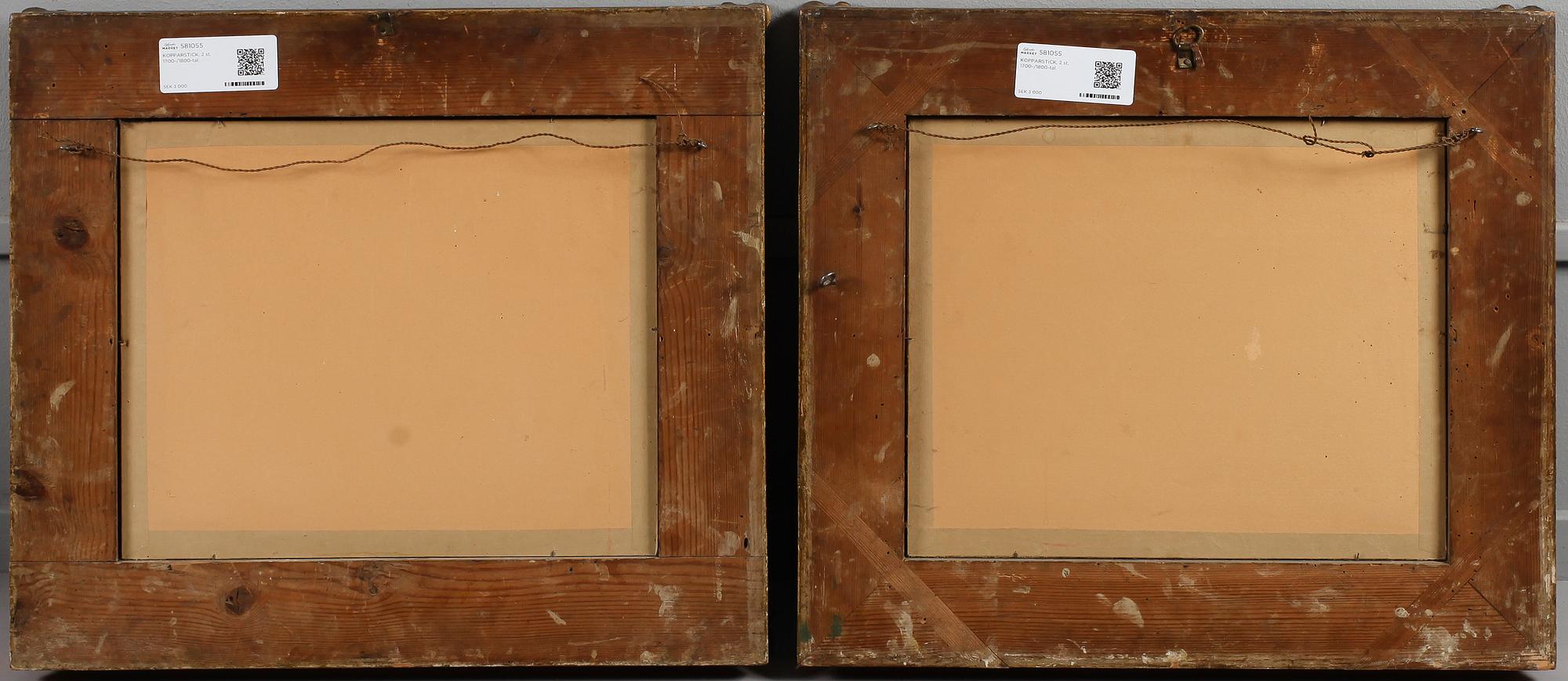 KOPPARSTICK, 2 st, 1700-/1800-tal.