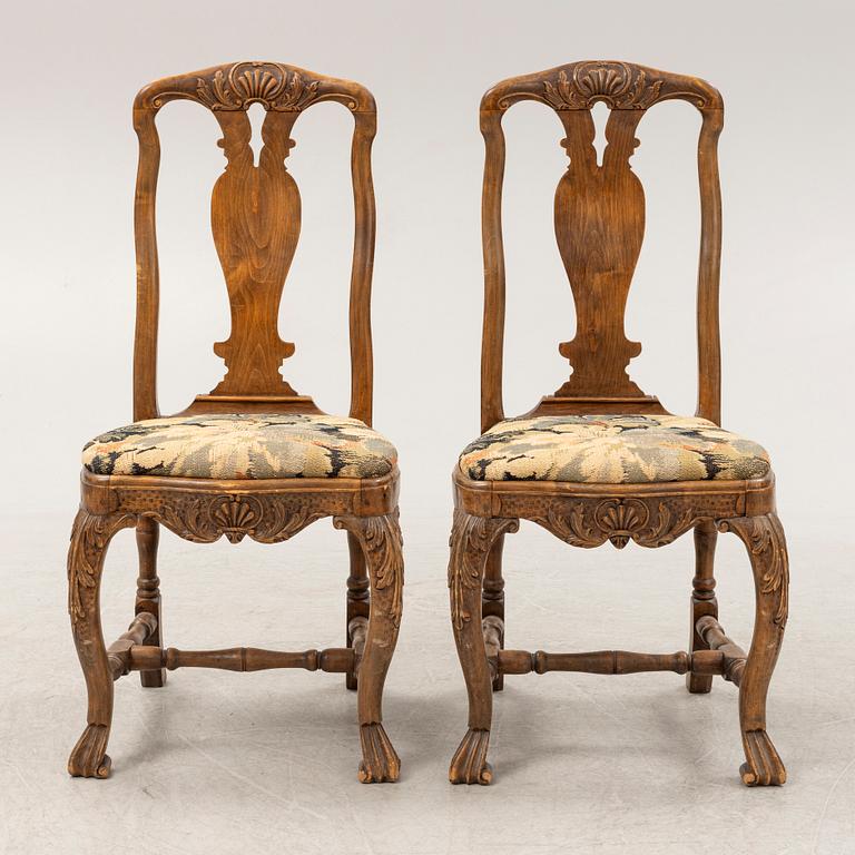 Stolar, ett par, rokoko, 1700-talets andra hälft.