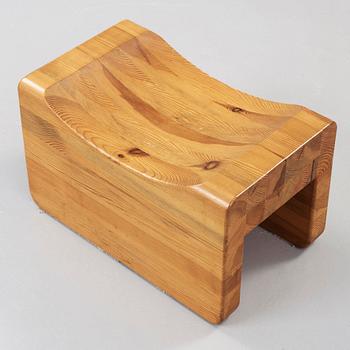 An Axel Einar Hjorth stained pine stool, probably 'Utö', Nordiska Kompaniet Sweden 1930's.