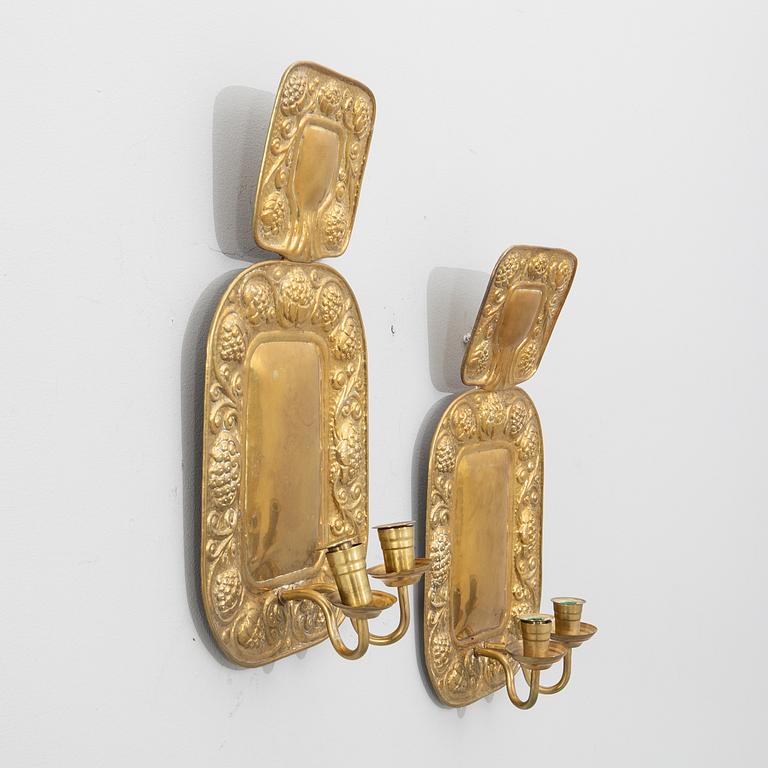 Light plates 1 pair Baroque style circa 1900.