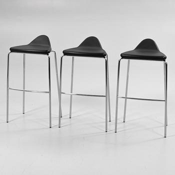 Bar stools, 3 pcs, "Plektrum", Sandin & Bülow, Materia, 2000s.