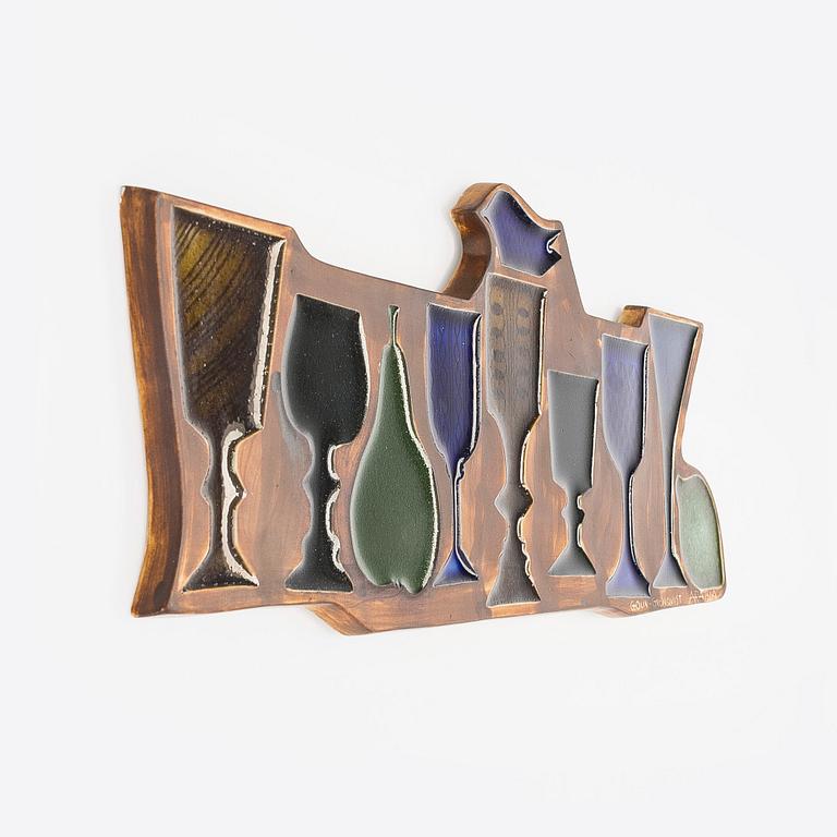 Gunvor Olin-Grönqvist, relief, stengods, signerad G. Olin-Grönqvist Arabia.