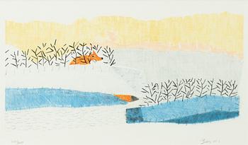 Britta Marakatt-Labba, Fox in a winter landscape.