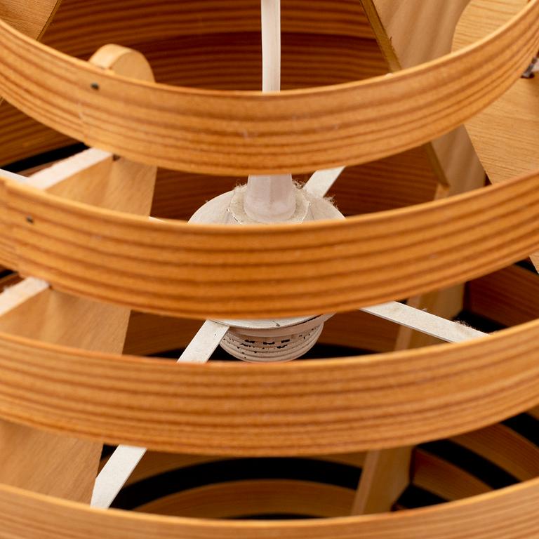 HANS-AGNE JAKOBSSON, a pinewood ceiling lamp, from AB Ellysett Markaryd, second half of the 20th century.