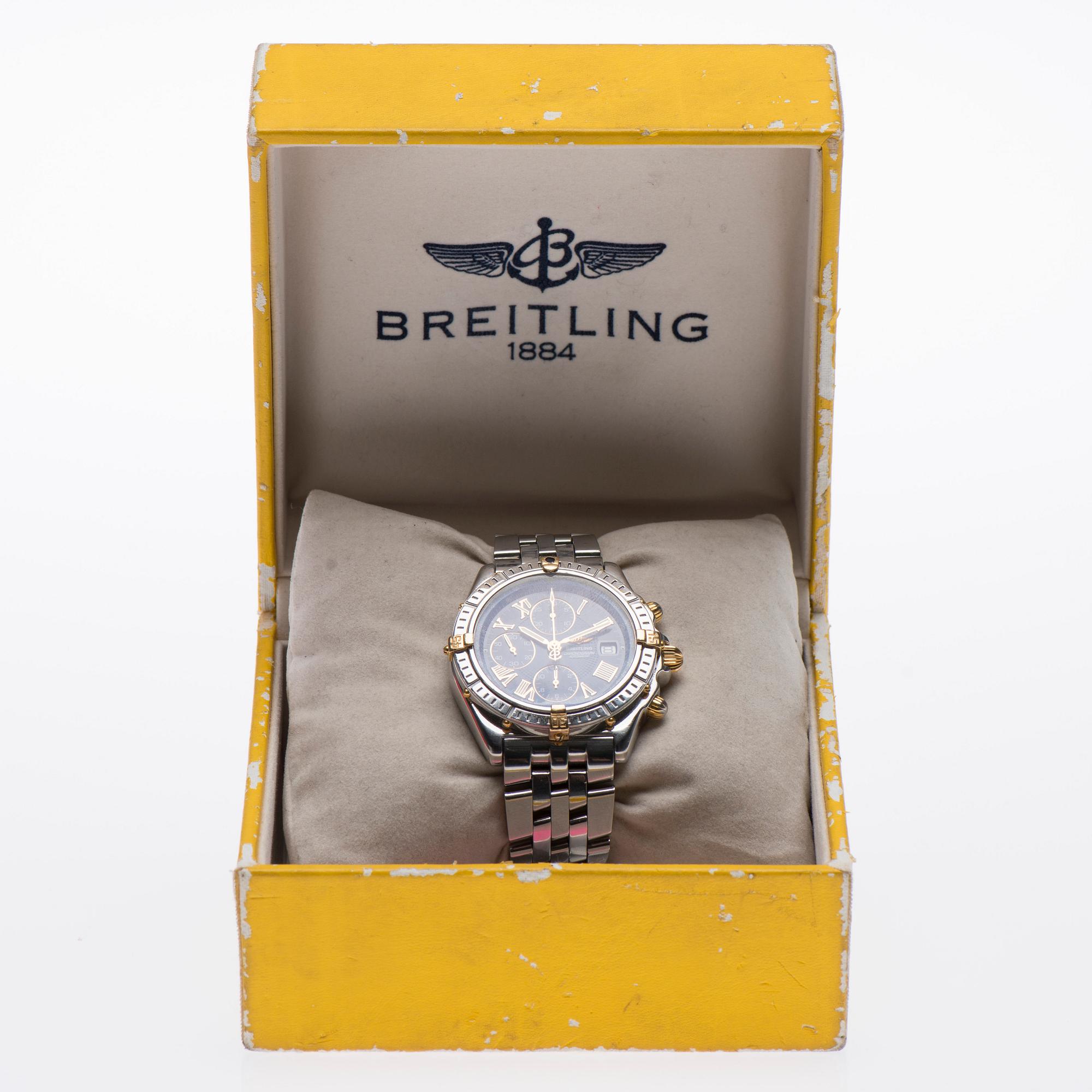 ARMBANDSUR, herr, Breitling Crosswind Chronograph. Tachymeter. Stål. 1997.