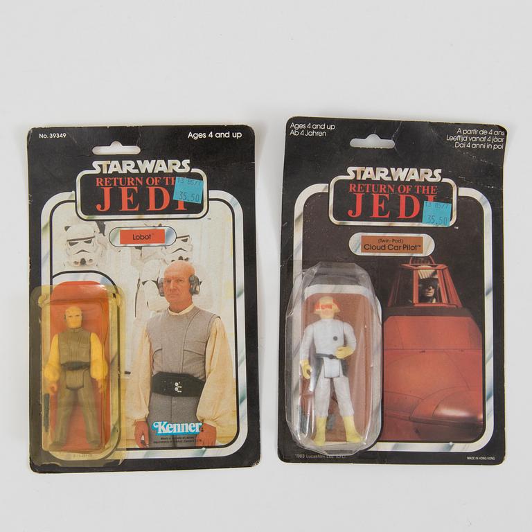 An unopened tri-logo/Return of the Jedi "hybrid" Cloud Car Pilot, Palitoy, 1983.