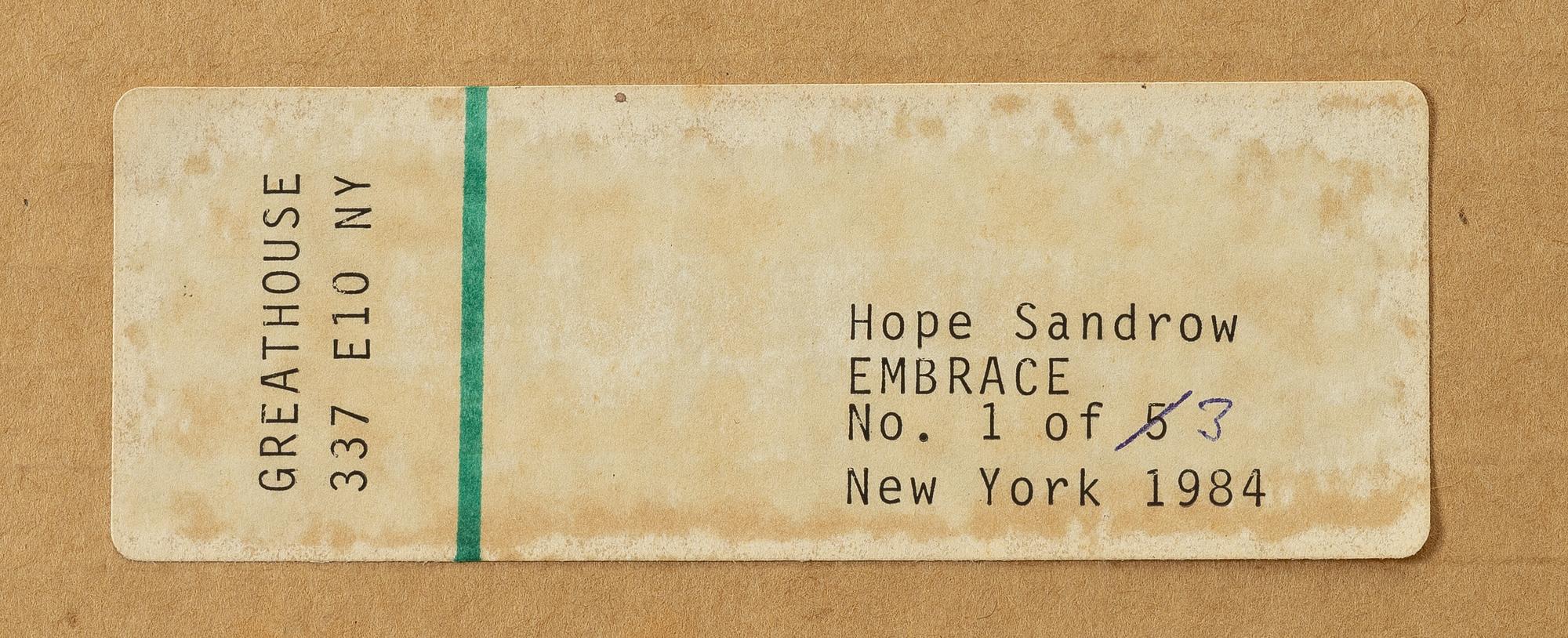 Hope Sandrow, "Embrace (NYC Sur Rodney "Sur")", 1984.