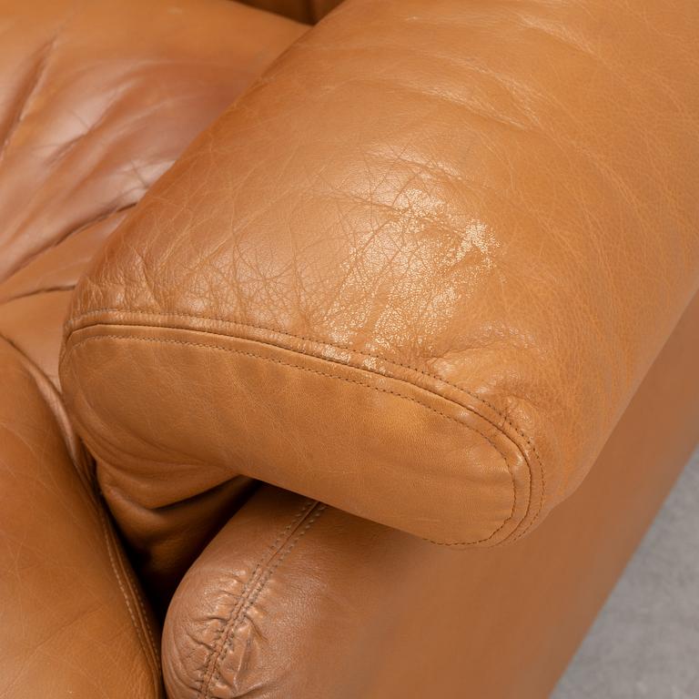 Tobia Scarpa, a 'Coronado' leather sofa and easy chair, C&B Italia.