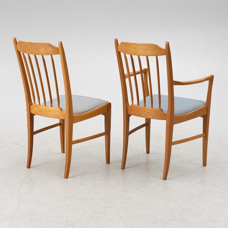 Carl Malmsten, stolar, 6 st, karmstolar 2 st, "Calmare Nyckel", 1900-talets slut.