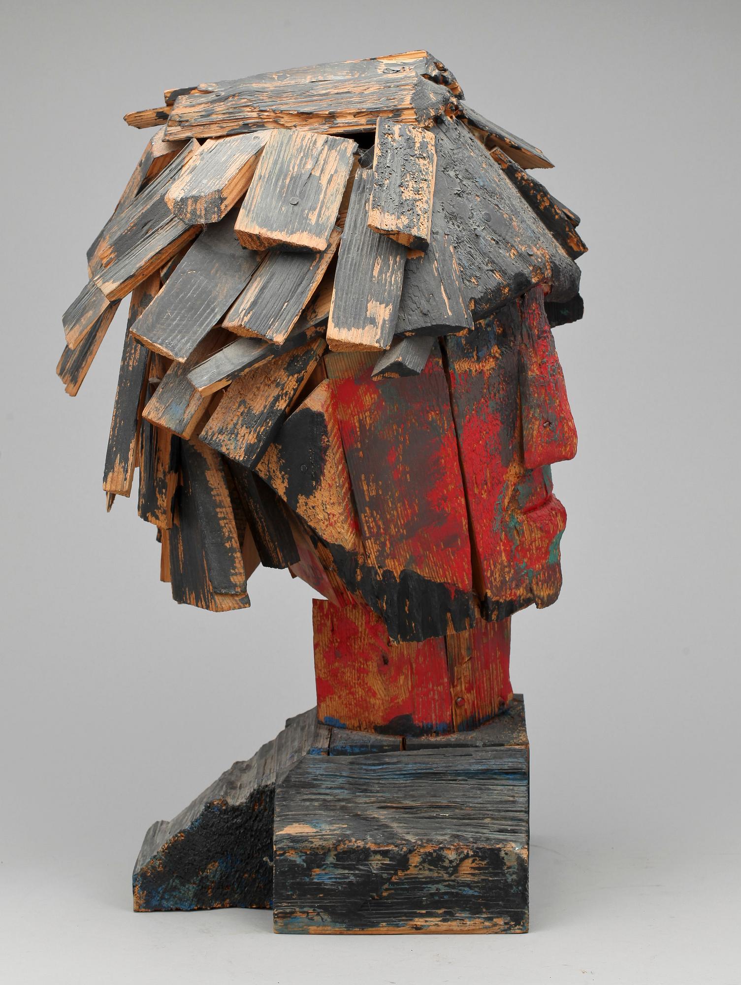 SKULPTUR, trä, Carl Allan Pettersson, signerad, numrerad 471 och daterad -68.