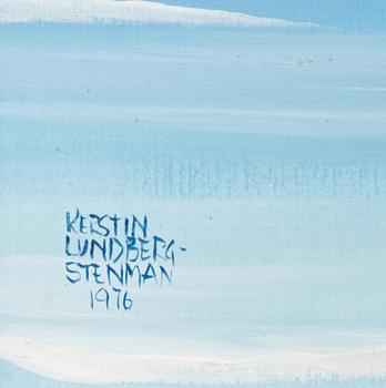 KERSTIN LUNDBERG-STENMAN, olja på pannå, signerad och daterad 1976.