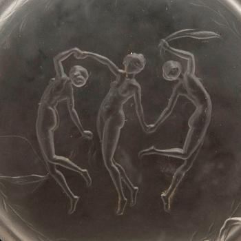 Powder box possibly R Lalique 1910/20s glass.