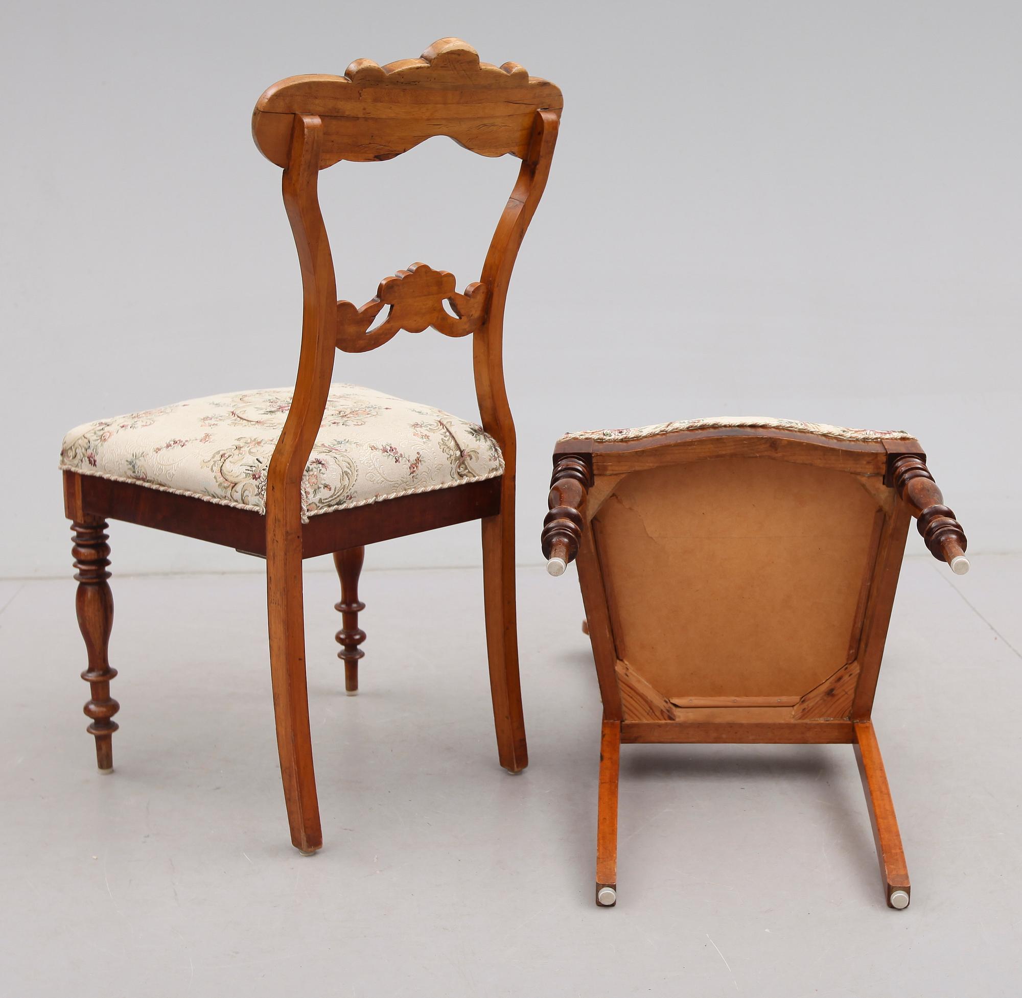 STOLAR, 4 st, Biedermeyer, 1800-talets andra hälft.