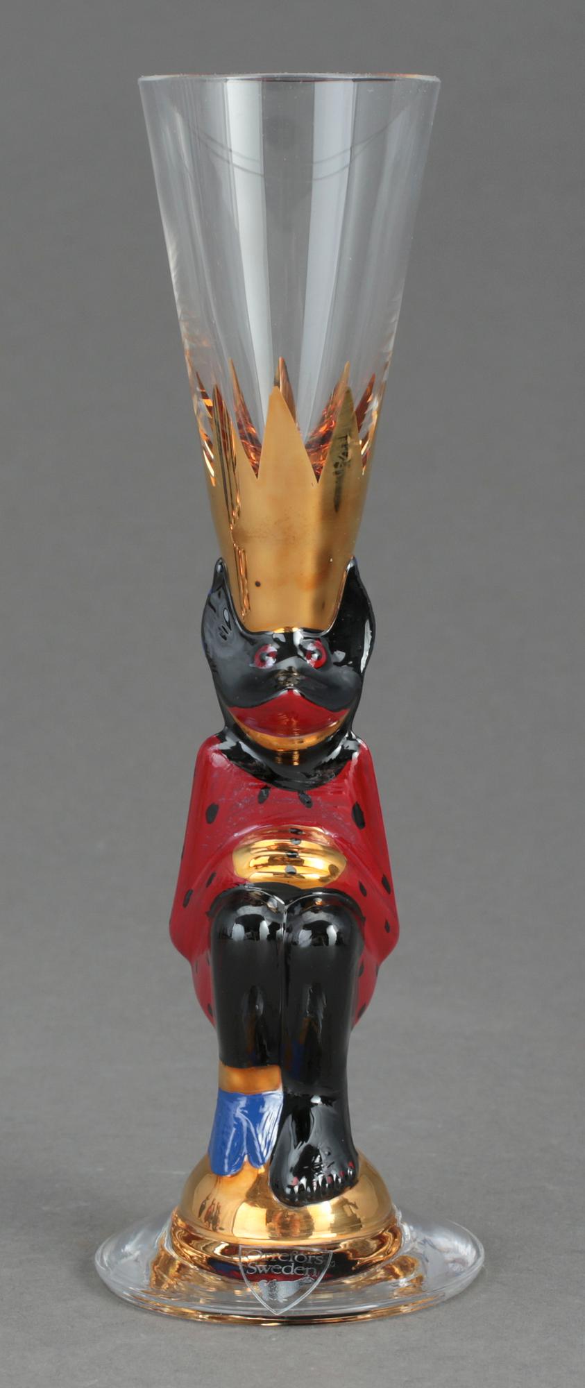 SNAPSGLAS, 6 st, "Nobelservisen", Gunnar Cyrén, Orrefors.