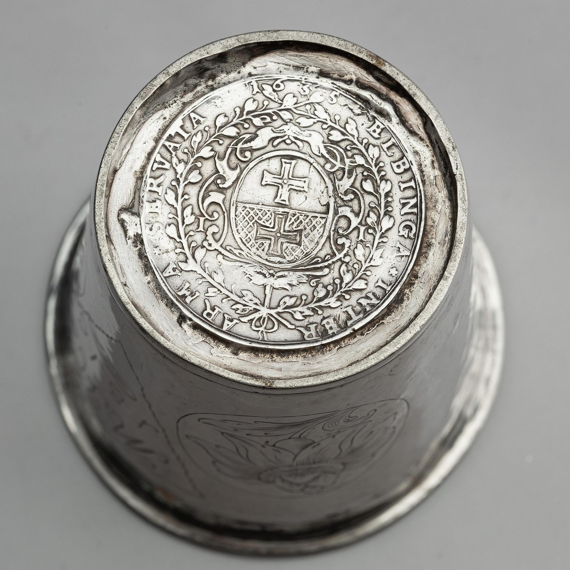 Lorens Andersson Wall, bägare, silver, Norrköping (verksam 1682-1695-). Barock.