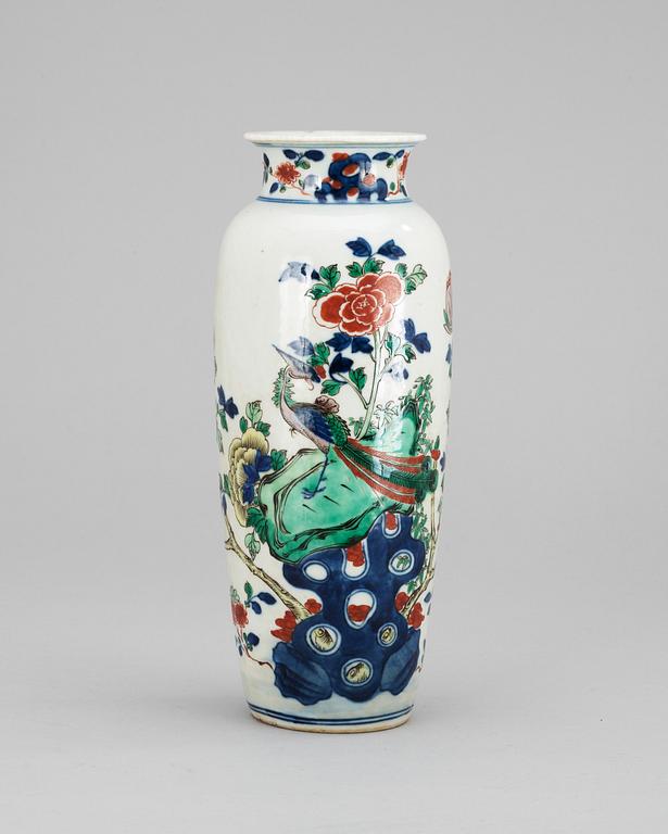 A polychrome transition-style vase.