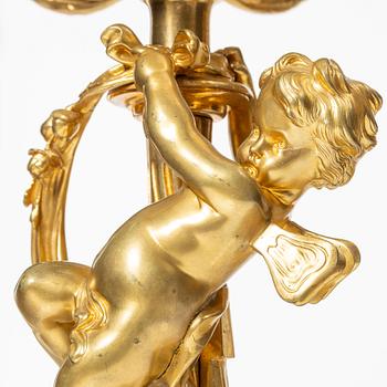 Kandelabrar, ett par, Frankrike, 1800-talets andra hälft.