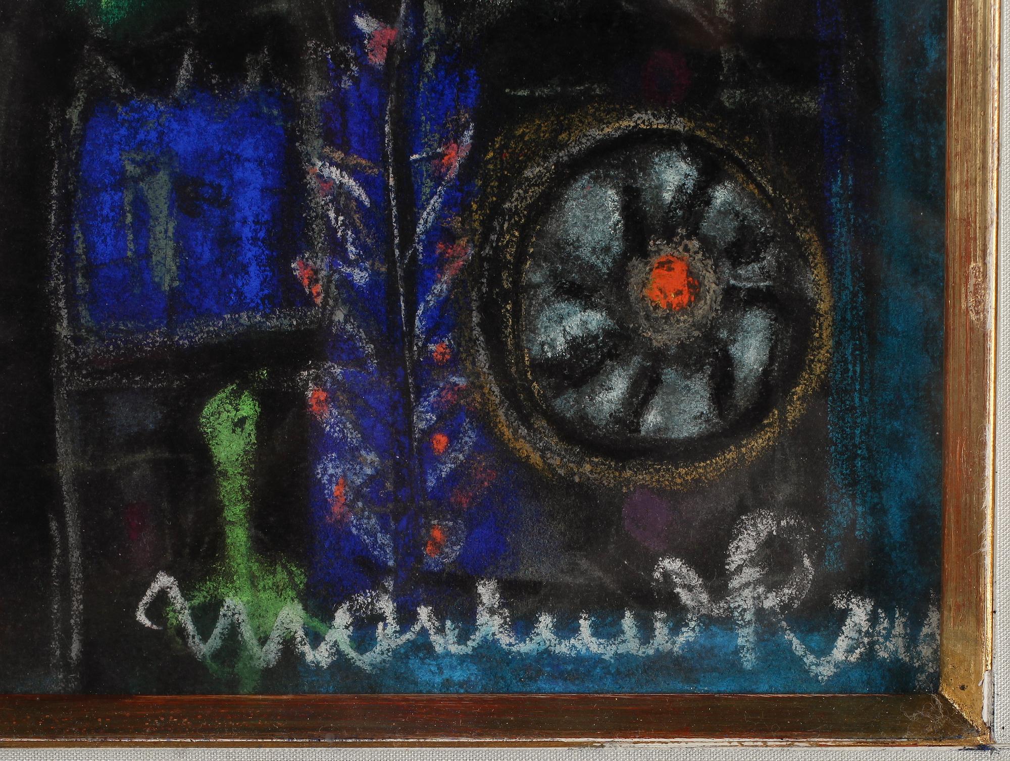 LOUIS MARCHAND DES RAUX, pastell, signerad.