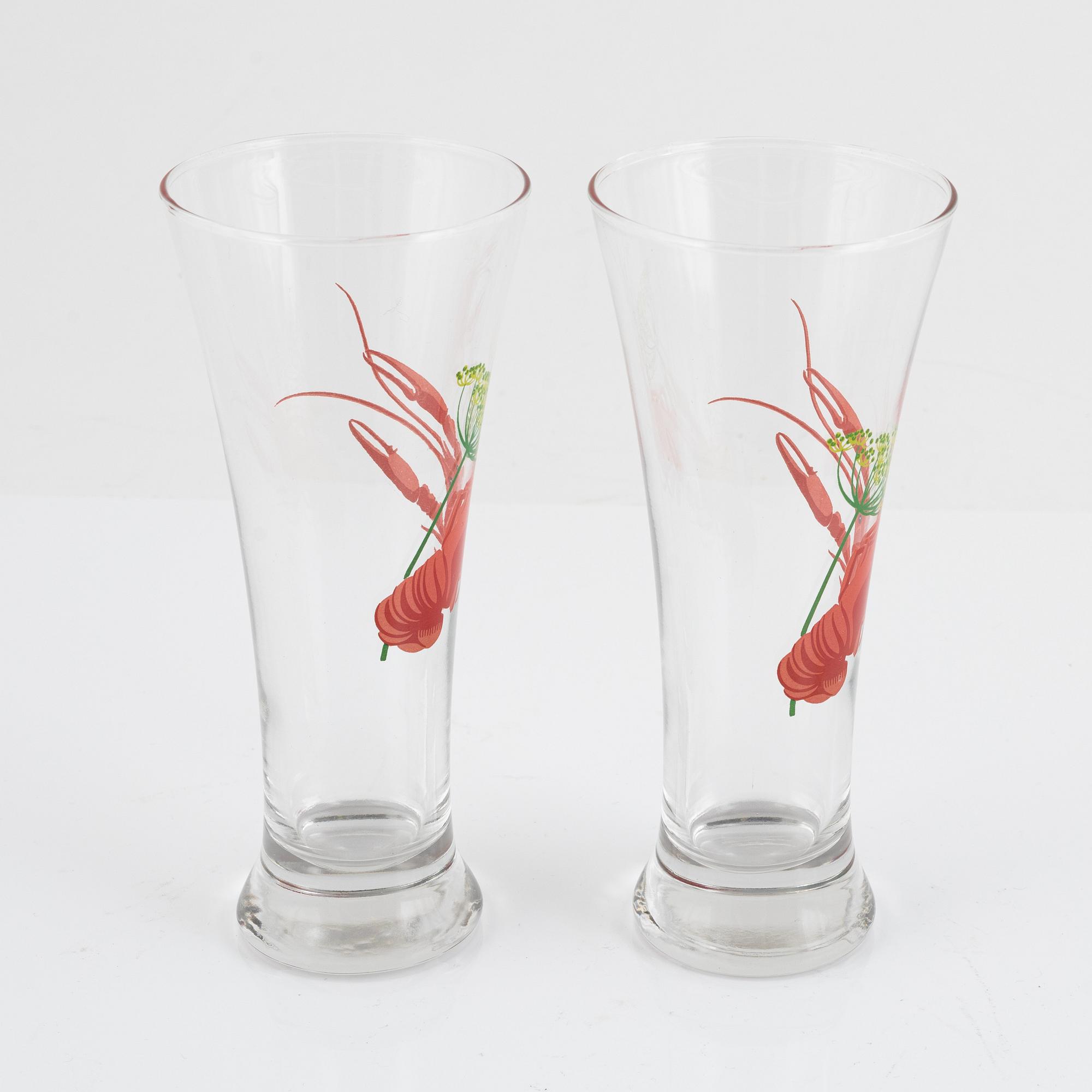 Glasservis, 18 delar, 1900-talets andra hälft.