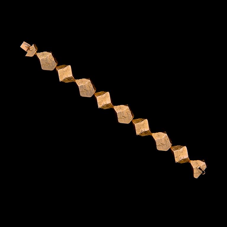 BJÖRN WECKSTRÖM, bracelet "Stones of Lapland", 14K gold. Lapponia 1966.