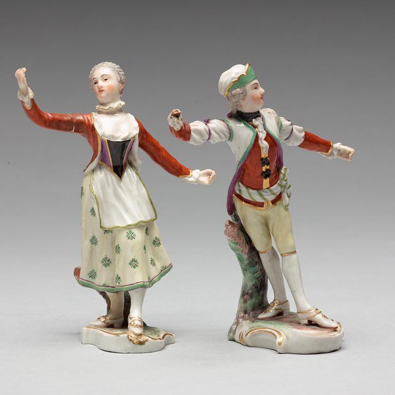 FIGURINER, två stycken, porslin. Tyskland, 1920-tal.