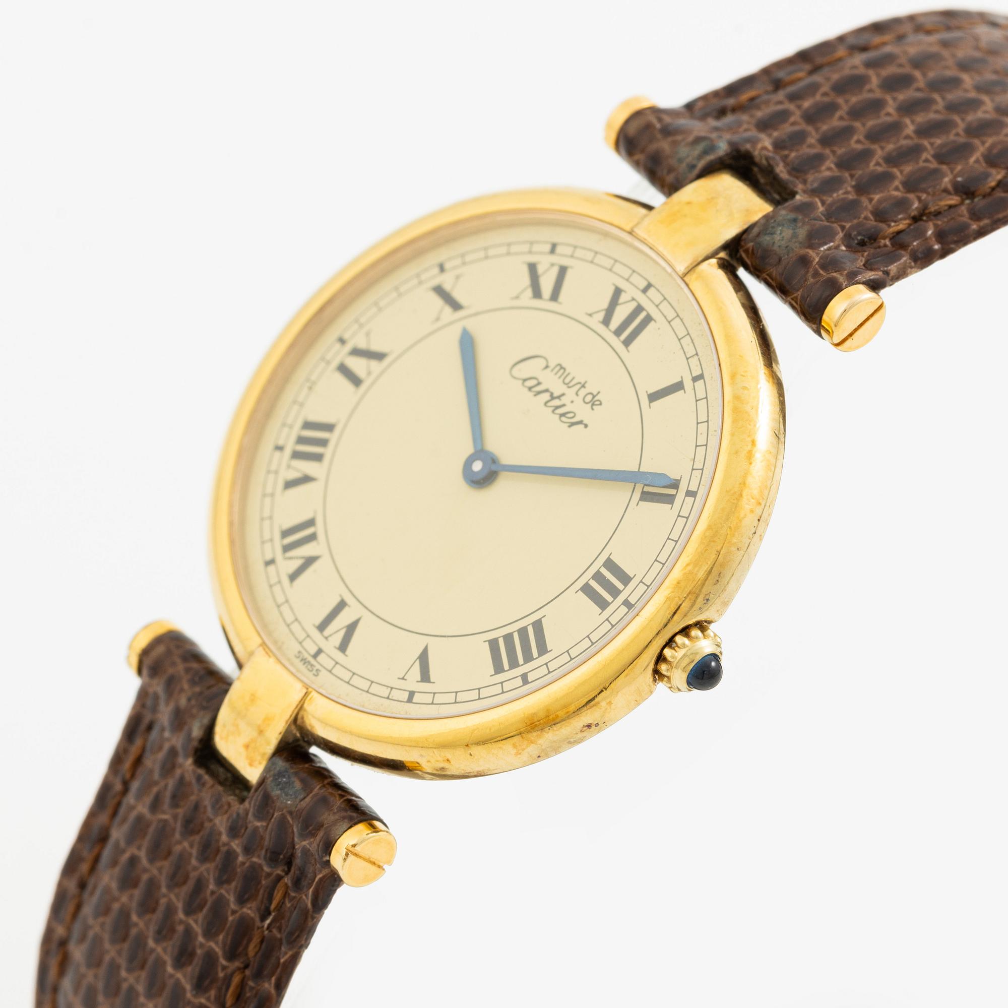 must de Cartier, Vendôme, wristwatch, 30 mm.