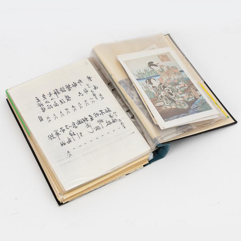 A collection of woodblock prints, mid/late 20th century.