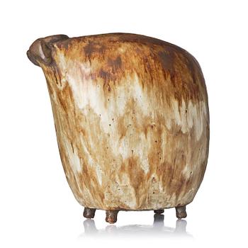 177. Åke Holm, a stoneware sculpture of a ram, Höganäs 1950s.