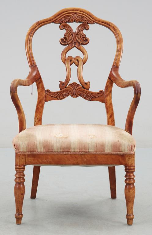 KARMSTOL, nyrokoko, möjligen Ryssland, 1800-talets andra hälft.