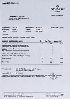 WRISTWATCH, Paterk Philippe 3553, 18K white gold, 26 diamonds. Original certificate. Manufactured 1976.