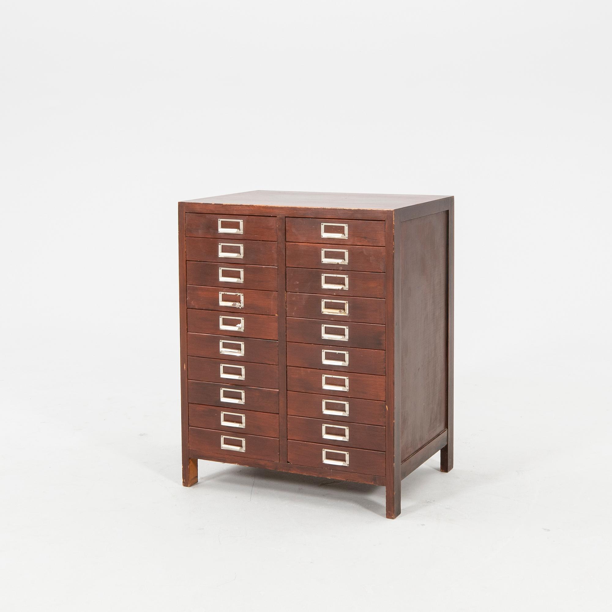 Document cabinet, mid-20th century.