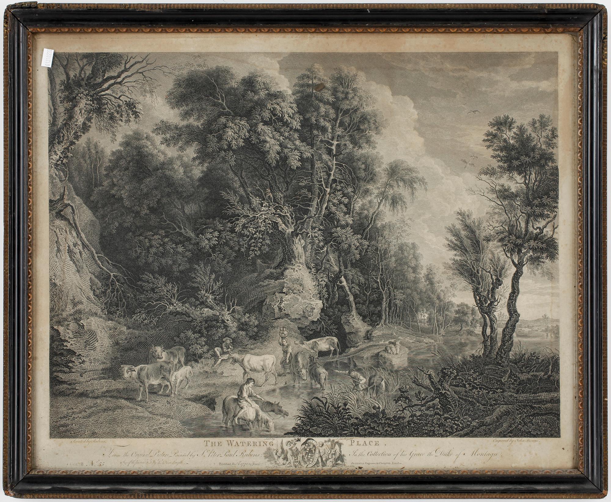KOPPARSTICK, efter Peter Paul Rubens, 1700-talets slut.