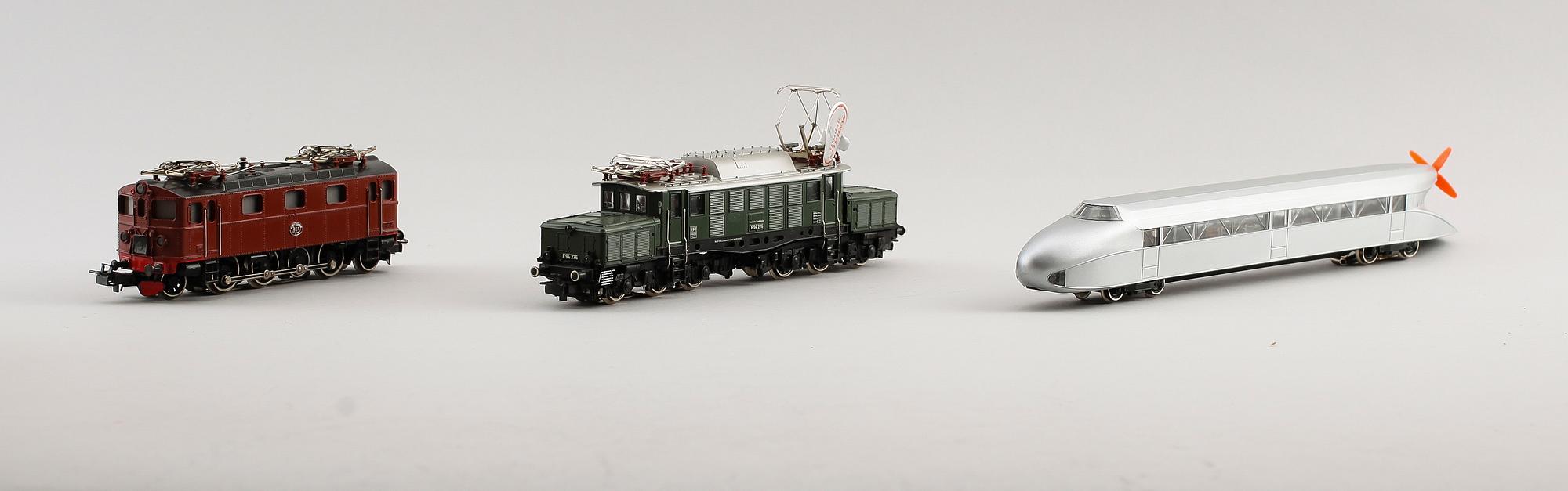 MODELLTÅGSLOK, 3 st, Märklin, Tyskland.
