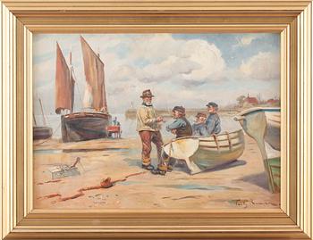 FRIEDRICH RAUPP, olja på duk, signerad.