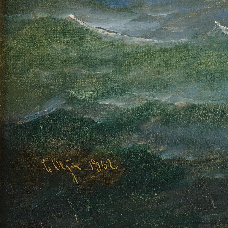 Carl Julius Emil Olsen, Steam frigate under sail.