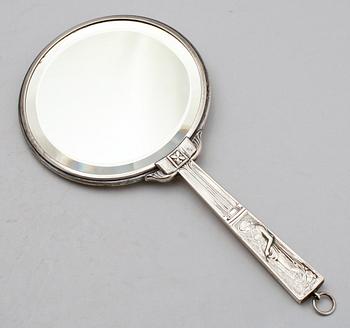 HANDSPEGEL, nysilver, sannolikt WMF, tidigt 1900-tal.