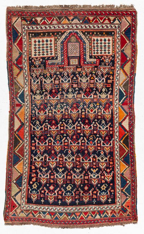 A antique Dagestan prayer rug, East Caucasus c 173 x 100 cm.