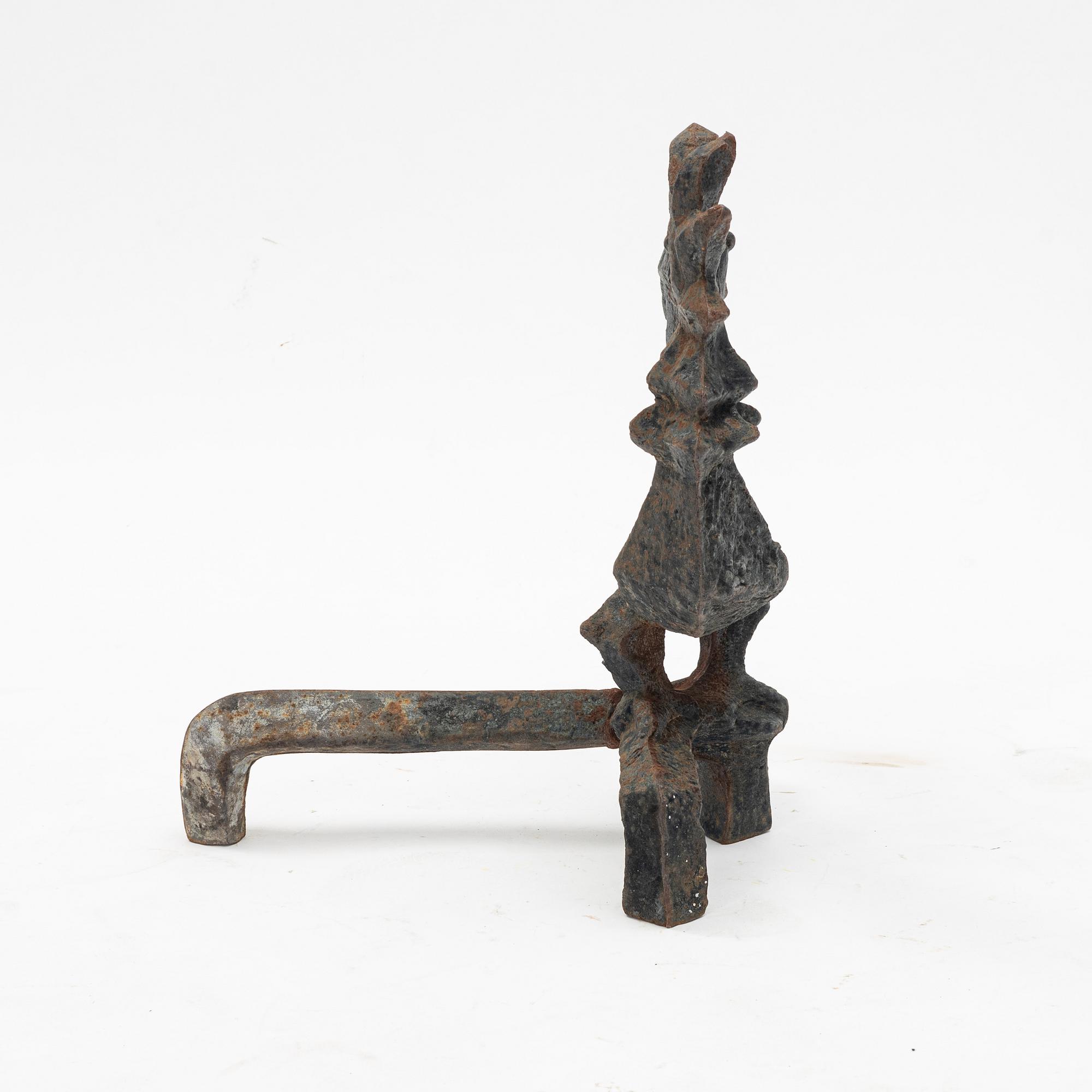 Olle Hermansson, a cast iron andiron, 1960's.