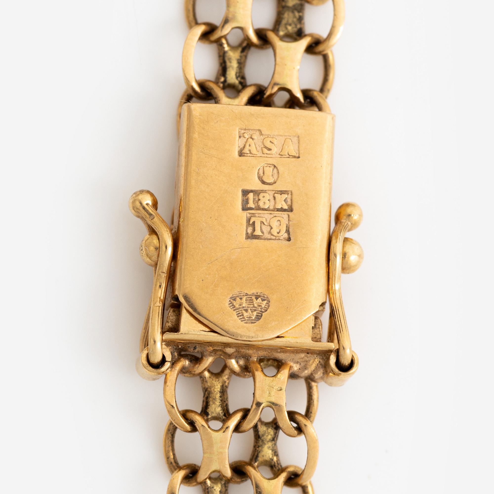 Necklace, 18K gold, x-link.