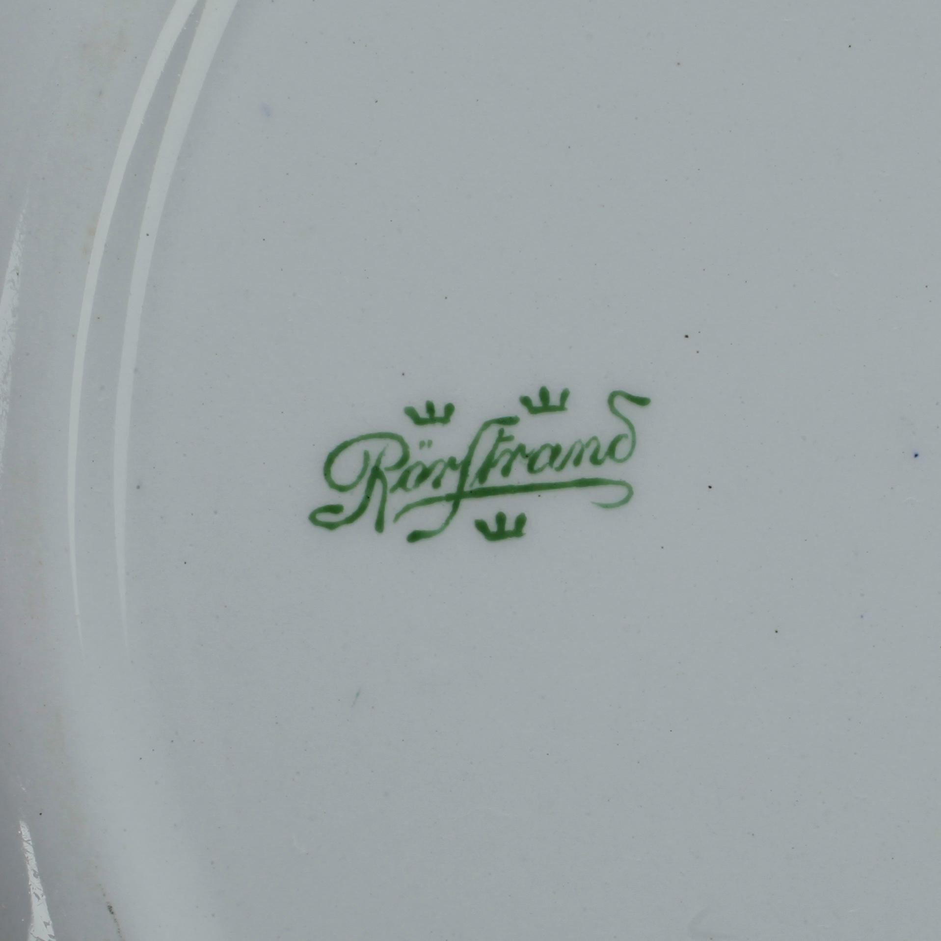 SERVIS, 48 delar,  flintgods Rörstrand. Jugend 1900-talets början.