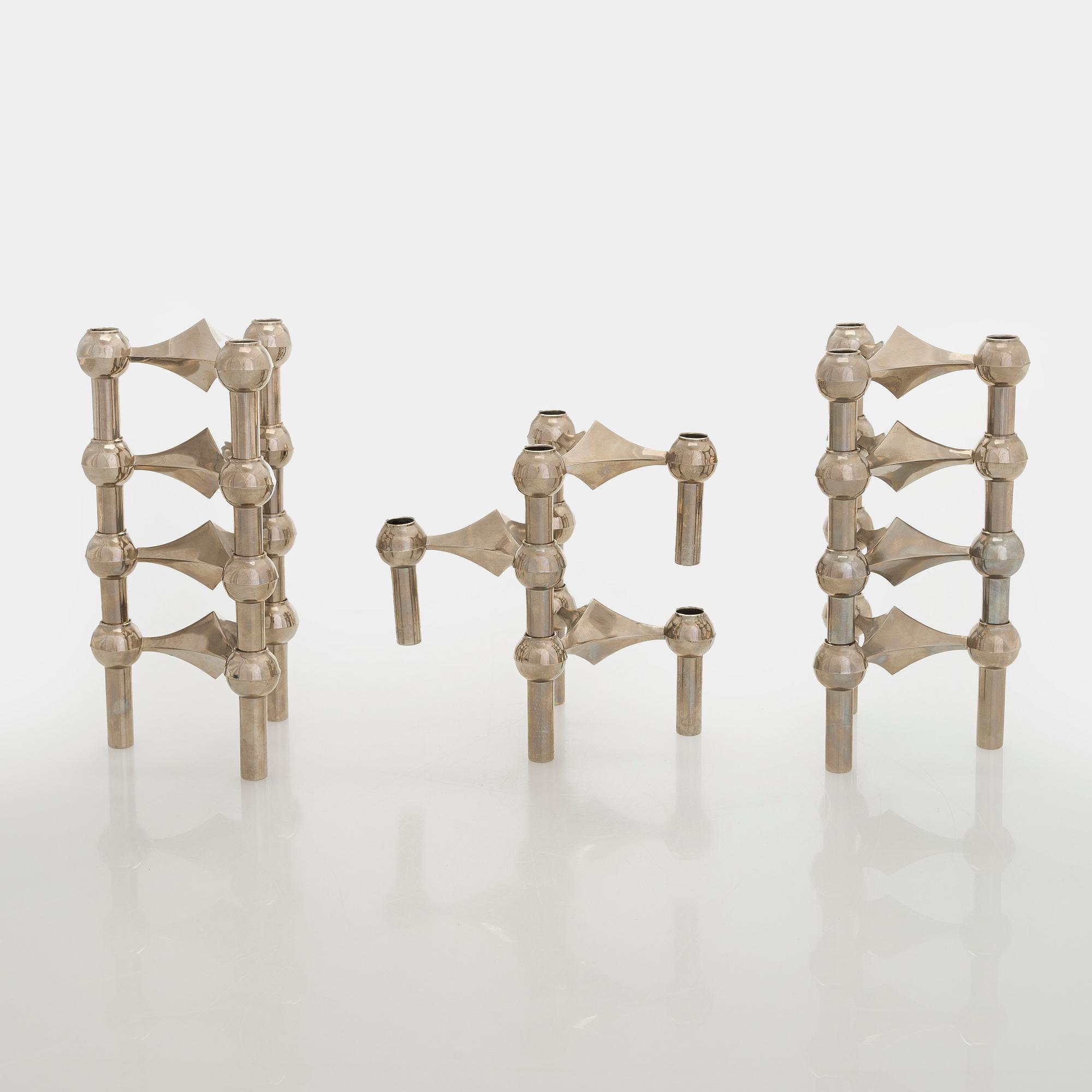 Caesar Stoffic & Fritz Nagel, ljusstakar,11 st Tyskland, 1900-talets senare hälft.